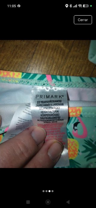 Braga bikini niña estampado flamenco
