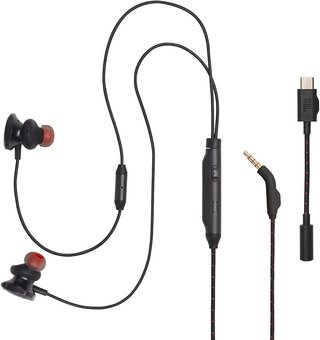 Auriculares JBL USB-C Negros y Rojos