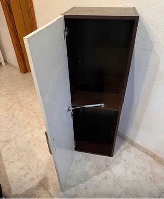 Mueble TV moderno blanco y marrón