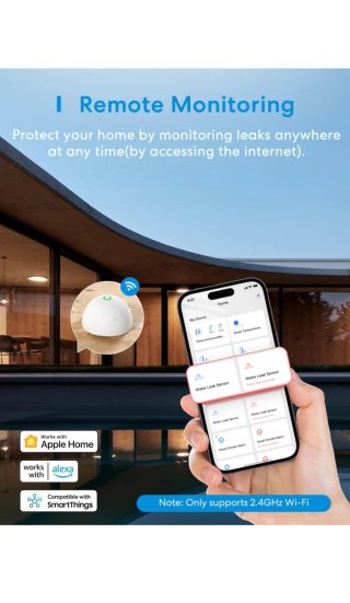 Detector Meross Agua WiFi HomeKit