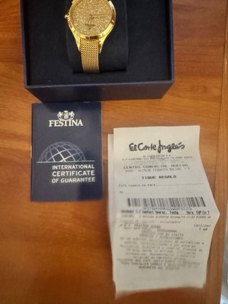 Reloj Festina Dorado Mujer