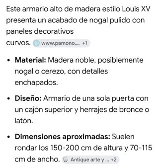 Armario muy antiguo de madera estilo Louis XV
