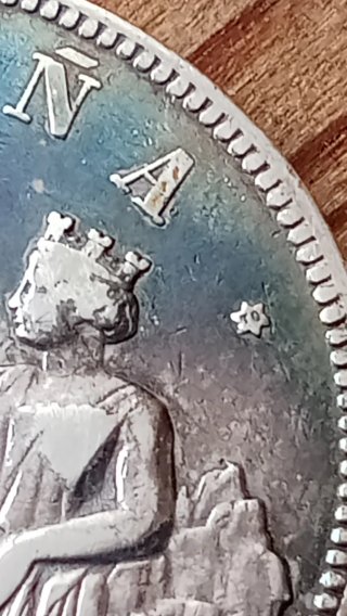 Moneda 5 Pesetas Plata Gobierno Provisional 1870