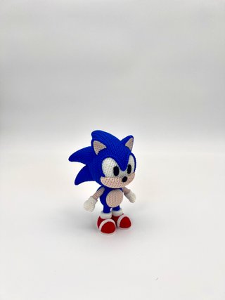 Sonic Knitted Figure – Figura Crochet del Erizo Má