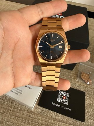 Reloj Tissot PRX Powermatic 80 Oro Azul