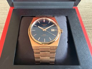 Reloj Tissot PRX Powermatic 80 Oro Azul