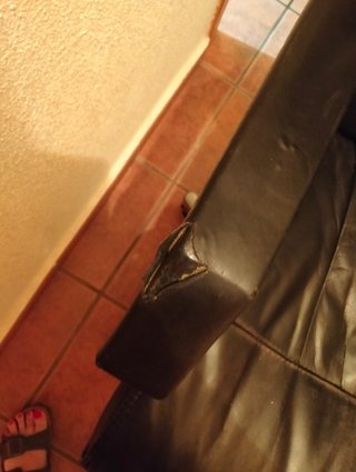 Silla de escritorio de piel negra