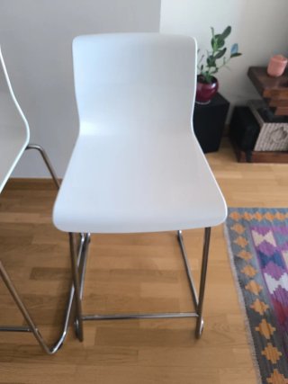 2 Taburetes Altos Ikea GLENN Blancos