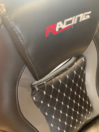 Silla de oficina RACING negra y gris