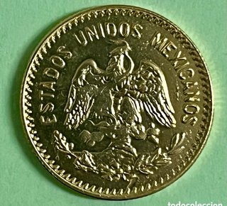 Moneda 10 Pesos Mexicanos Oro 1905