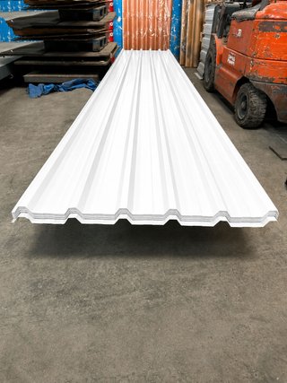 Chapa trapezoidal Color blanco 6x1,10 x0,5