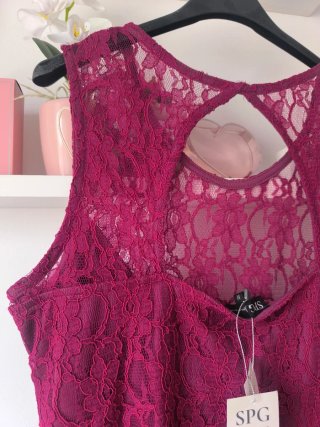 Blusa encaje burdeos SPG Talla XL