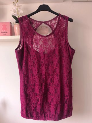 Blusa encaje burdeos SPG Talla XL
