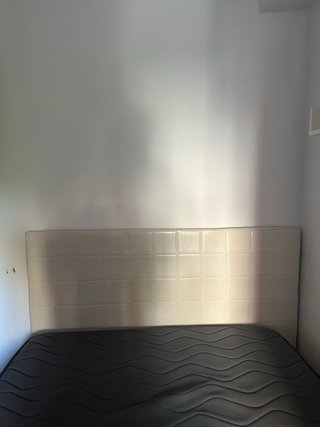 Cabecero blanco acolchado polipiel