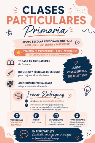 Clases particulares en verano y nuevo curso escola