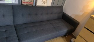 Sofá Cama Chaise Longue Gris