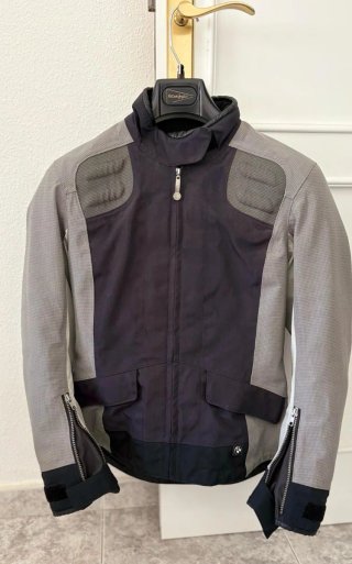 Chaqueta Moto BMW Mujer Negra y Gris