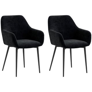 Set 2 Sedie per Sala da Pranzo Moderne con Braccio