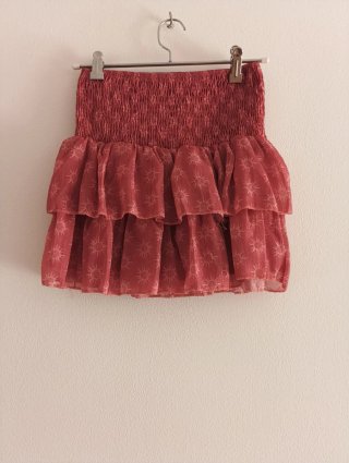 Falda pantalón volantes estampado sol