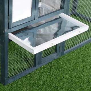Jaula para Conejos Animales en Madera de Abeto Doble Puerta 140 X 65 X 100Cm Verde y Blanco