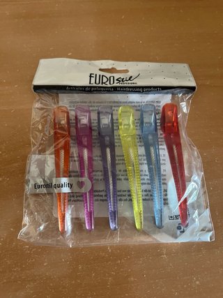 Set 6 Pinzas Cabello Eurostil