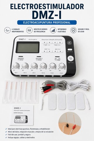 Electroestimulador DMZ-I Agujas Tens 6 Canales