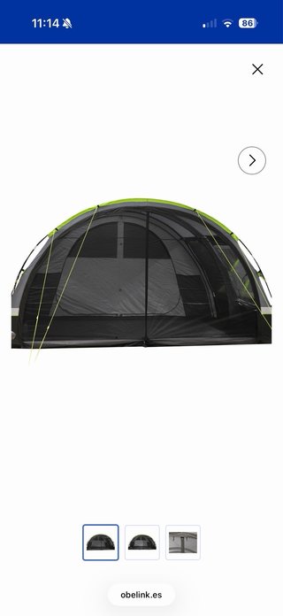 Obelink Lugano 6 XL pared de malla. Camping