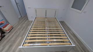 Cama doble Ikea blanca