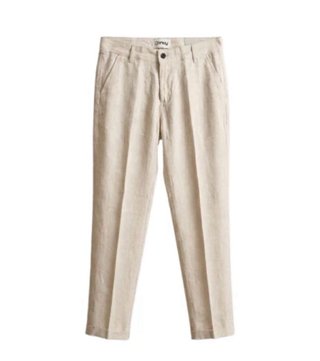 Pantaloni uomo elegante in Lino TG M Made in Italy