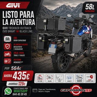 Baúl Givi Trekker Outback Evo Smart 58L NEGRO