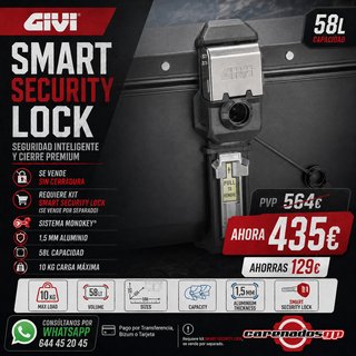 Baúl Givi Trekker Outback Evo Smart 58L NEGRO