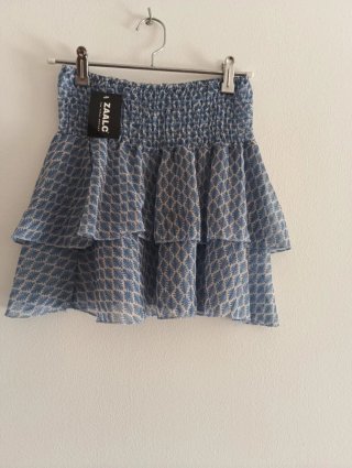 Falda/Top Zaalc azul y beige