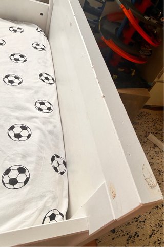 Cama infantil extensible blanca y colchón