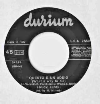 I Nuovi Angeli Questo E' Un Addio 7" 45 RPM