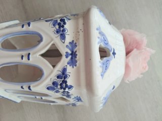 Jarrón EXCLUCIVO decor de blanco y azul