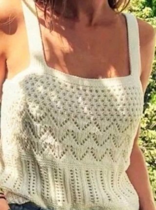 Top crochet blanco T.42
