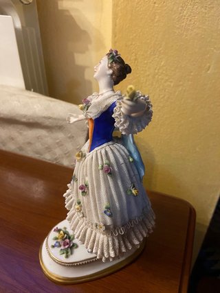Ballerina antica Sitzendorf, porcellana Turingia