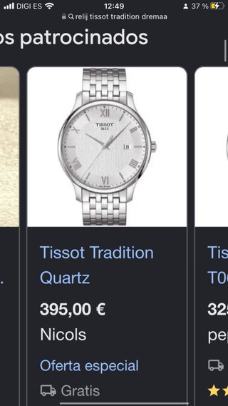 Tissot Hombre Acero y Oro ORIGINAL