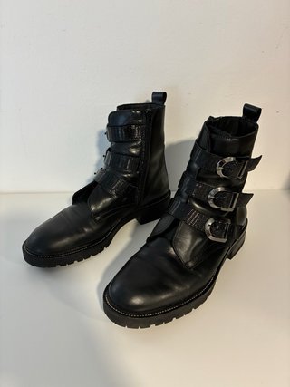 Botines Latouche Mujer Negros Hebillas