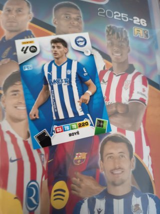 Carta Fútbol Panini Boyé 2025-26