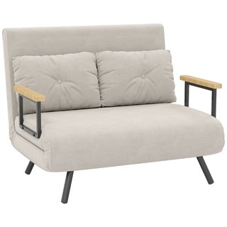 Divano Letto 3 in 1 in Tessuto Effetto Velluto con