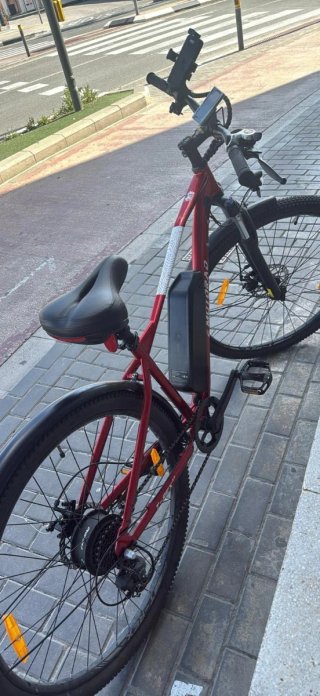 Bicicleta eléctrica E-Motorad roja