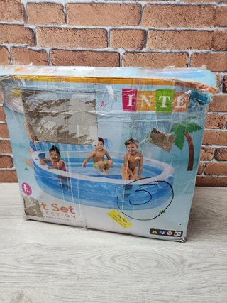 Piscina Hinchable Azul con Asiento