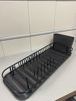 Escurreplatos metálico negro