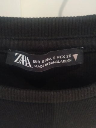 Vestido negro Zara fruncido
