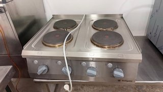Cocina Eléctrica Stalgast Profesional 4 Fuegos