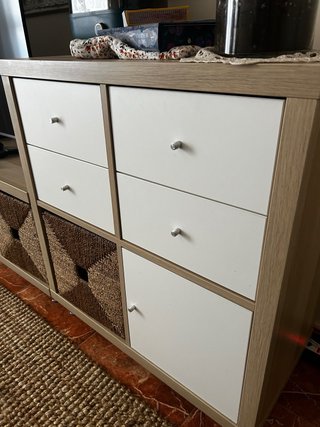 Cajonera Ikea Madera y Blanca