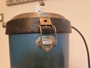 Lampada Industriale Vintage Blu Metallo Vetro