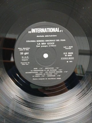 Jean Michel Jarre "La Mia Legge" Soundtrack LP 33'