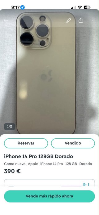 iPhone 14 Pro Dorado